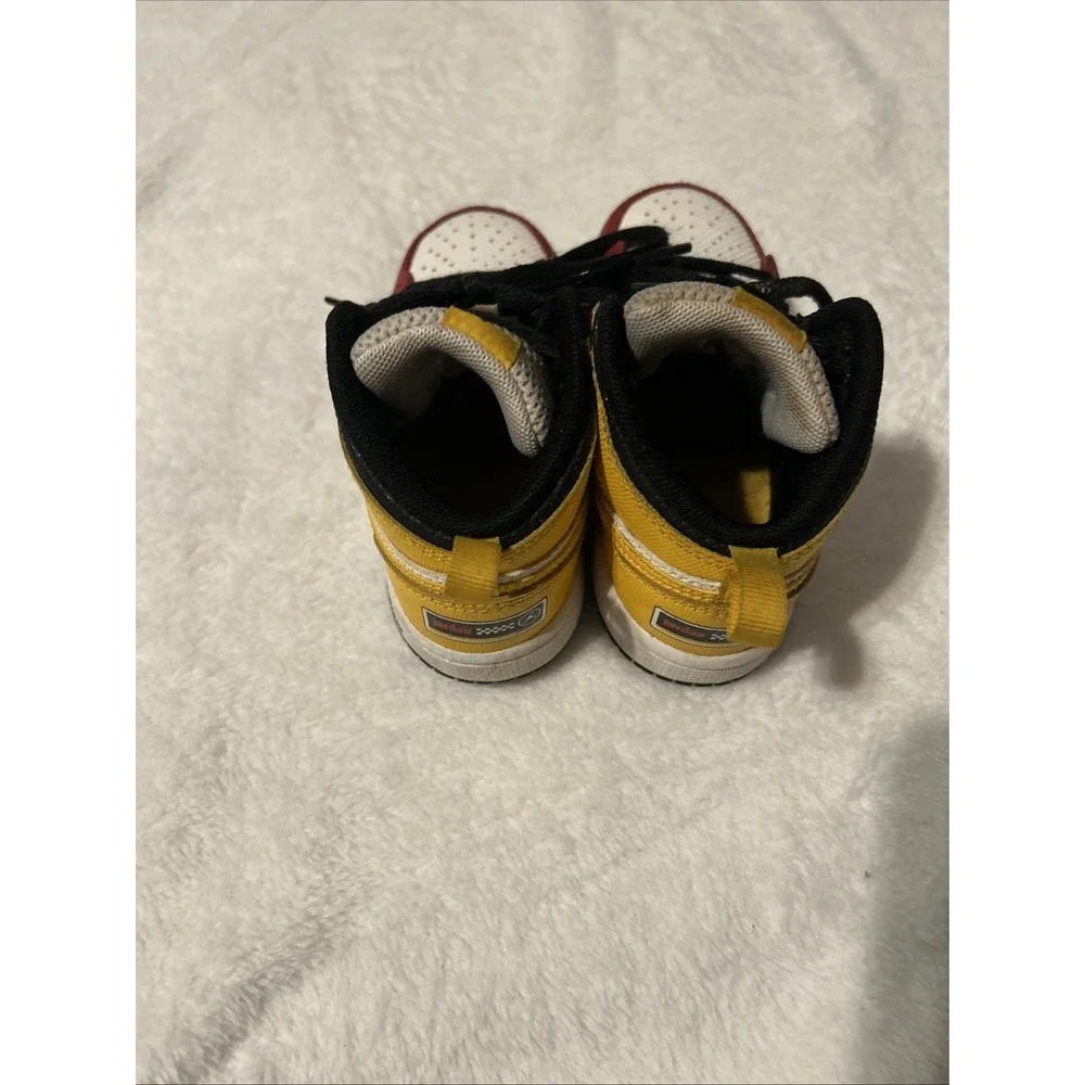 Nike Air Jordan 1 Mid SE Motorsport toddler Sneakers 8C Red/gold/white/black